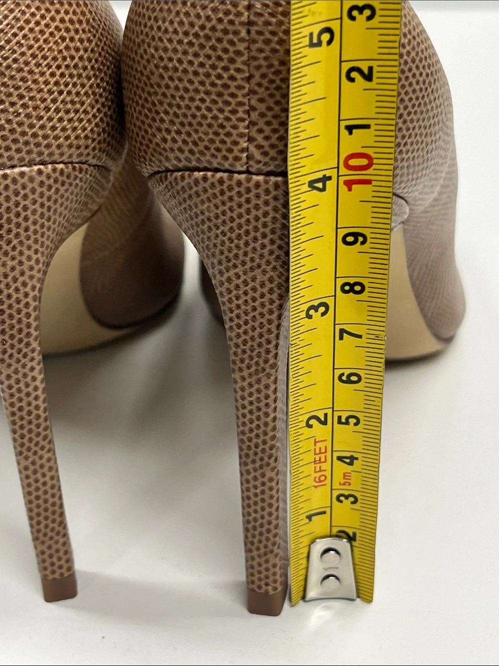 New Sam Edelman Beth Square Toe Pumps High Heels in Tan/Brown Size 8